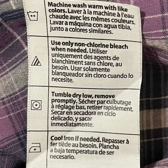 Carhartt Women's purple plaid button down shirt, new with tags - Picture 12 of 12